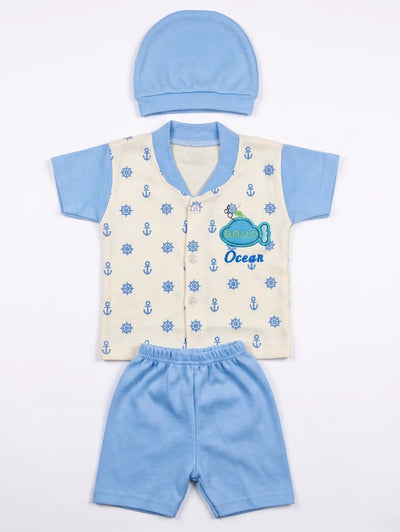 Nautical Blue Set | Best New Born Baby Rompers