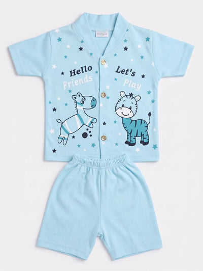Light Blue Zebra Set | The Best New Born Baby Rompers