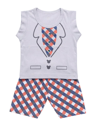 Grey Faux Suit Set | Trendy Baby Boy Clothes