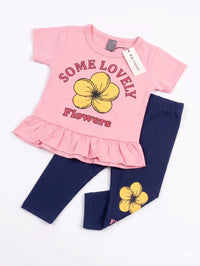 Baby Girl Pink Floral Suit Rompers - Baby Outfits