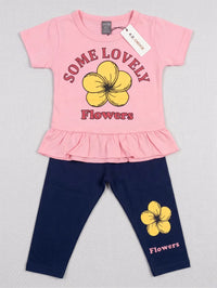 Baby Girl Pink Floral Suit Rompers - Baby Outfits