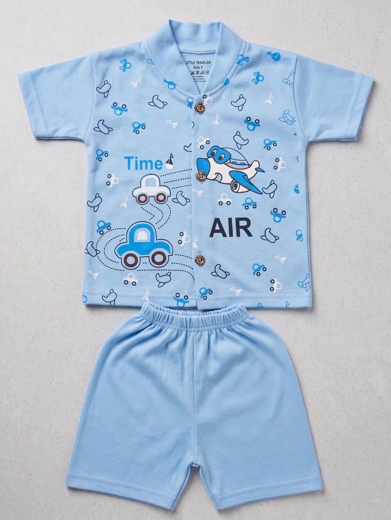 Little Traveler Blue Newborn Outfit
