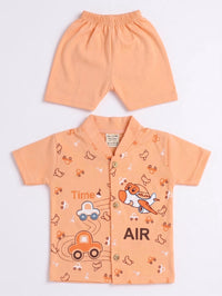 Peach Transport 2-Piece Set | New Born Baby outfits