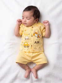 Yellow Airplane Set | New Born Baby Boy Dress Design in Pakistan