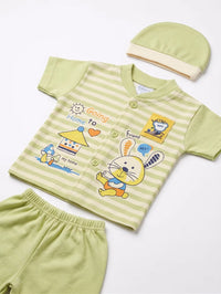 Green Bunny 3-Piece Set | Best Baby Rompers Alternative