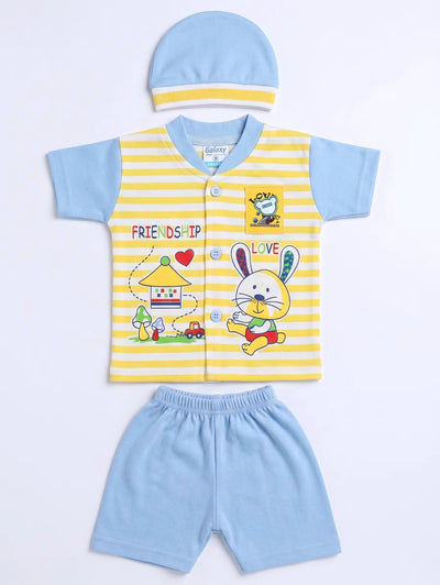 Yellow & Blue 3-Piece Set | Best Baby Newborn Rompers