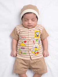 Brown & Tan Bunny 3-Piece "Going Home" Outfit Set - Baby Outfits