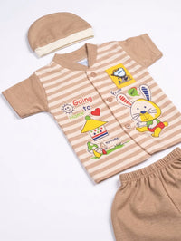 Brown & Tan Bunny 3-Piece "Going Home" Outfit Set - Baby Outfits