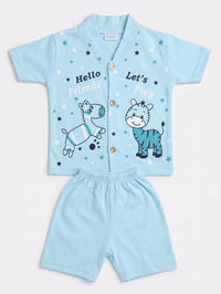 Light Blue Zebra Set | The Best New Born Baby Rompers