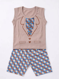 Little Gentleman Plaid & Tan 2-Piece Summer Set - Baby Outfits