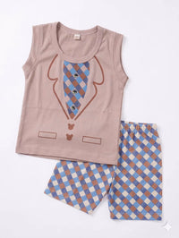 Little Gentleman Plaid & Tan 2-Piece Summer Set - Baby Outfits