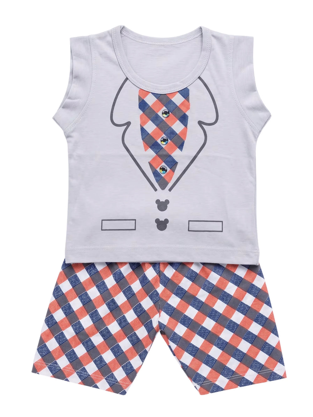 Grey Faux Suit Set | Trendy Baby Boy Clothes