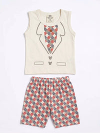 Cream Faux Tuxedo Set | Best Baby Boy Summer Clothes