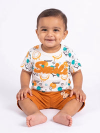 Orange Smiley Set | Shop Trendy Kids Summer Clothes