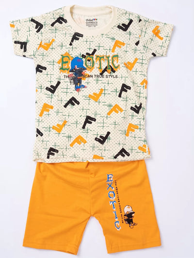 Mustard Exotic Streetwear Set | Cute Baby Boy Clothes