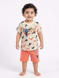 Coral Exotic Streetwear Set | Best Baby Clothes For Boys