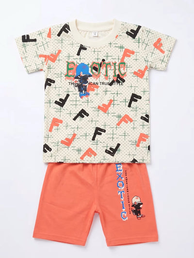 Coral Exotic Streetwear Set | Best Baby Clothes For Boys